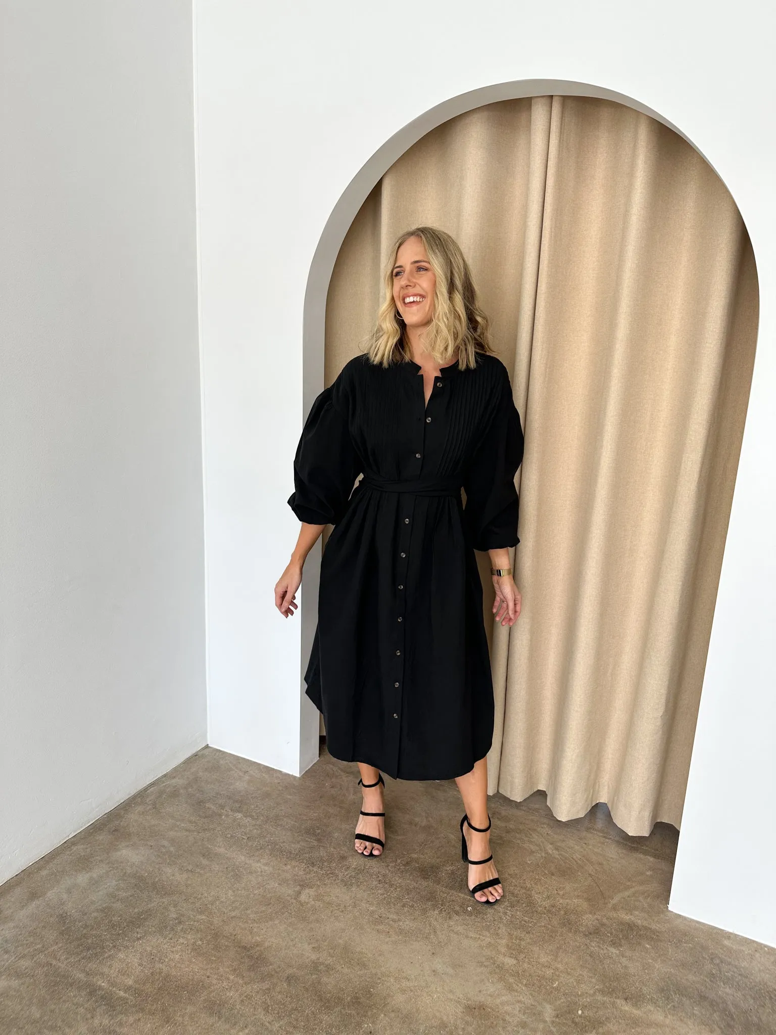 Zen Midi Dress- Black