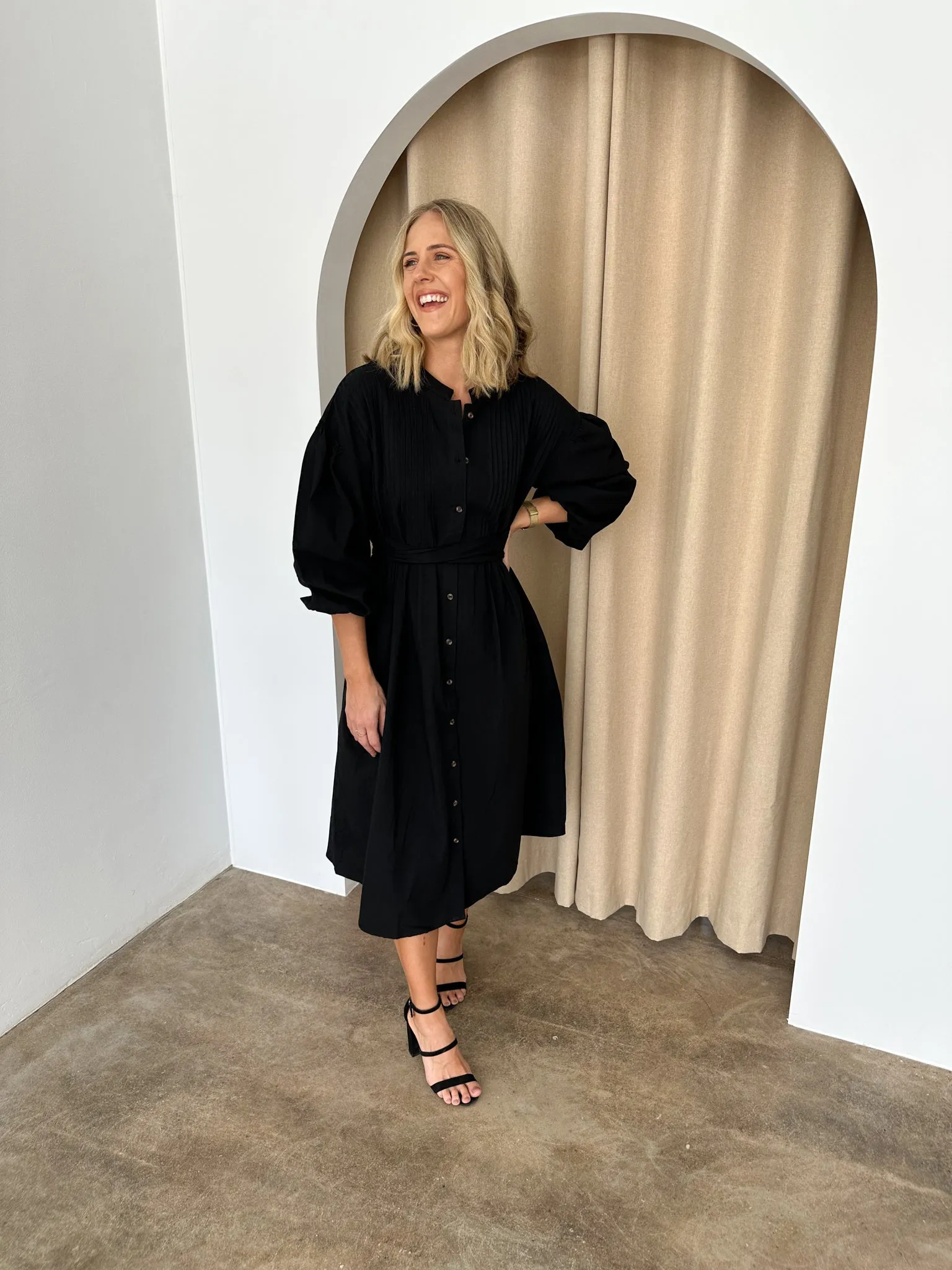 Zen Midi Dress- Black