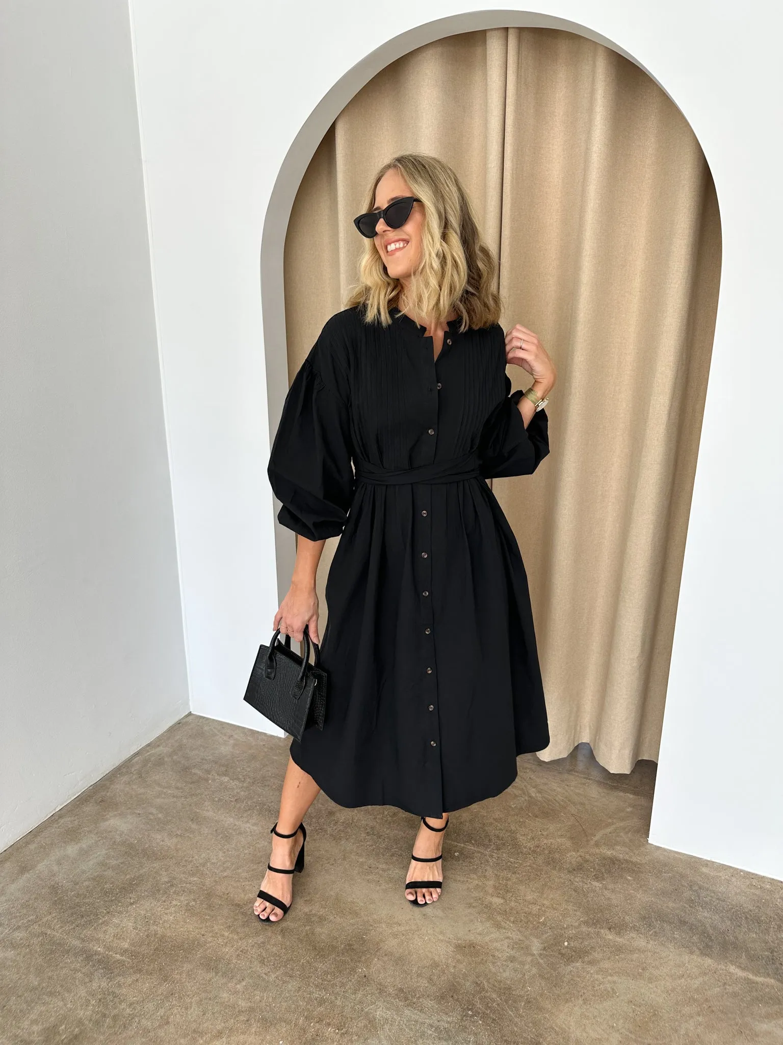 Zen Midi Dress- Black