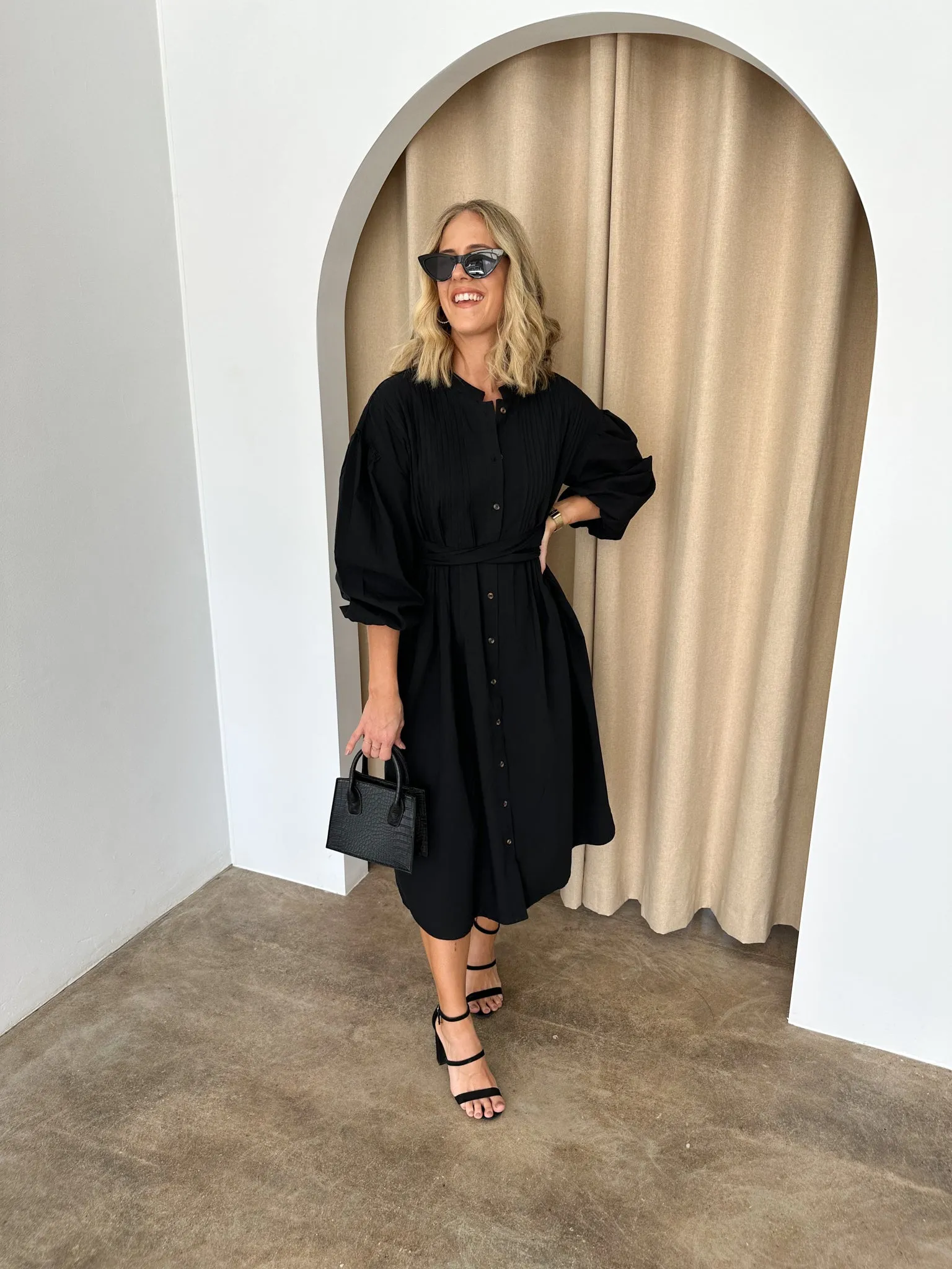 Zen Midi Dress- Black