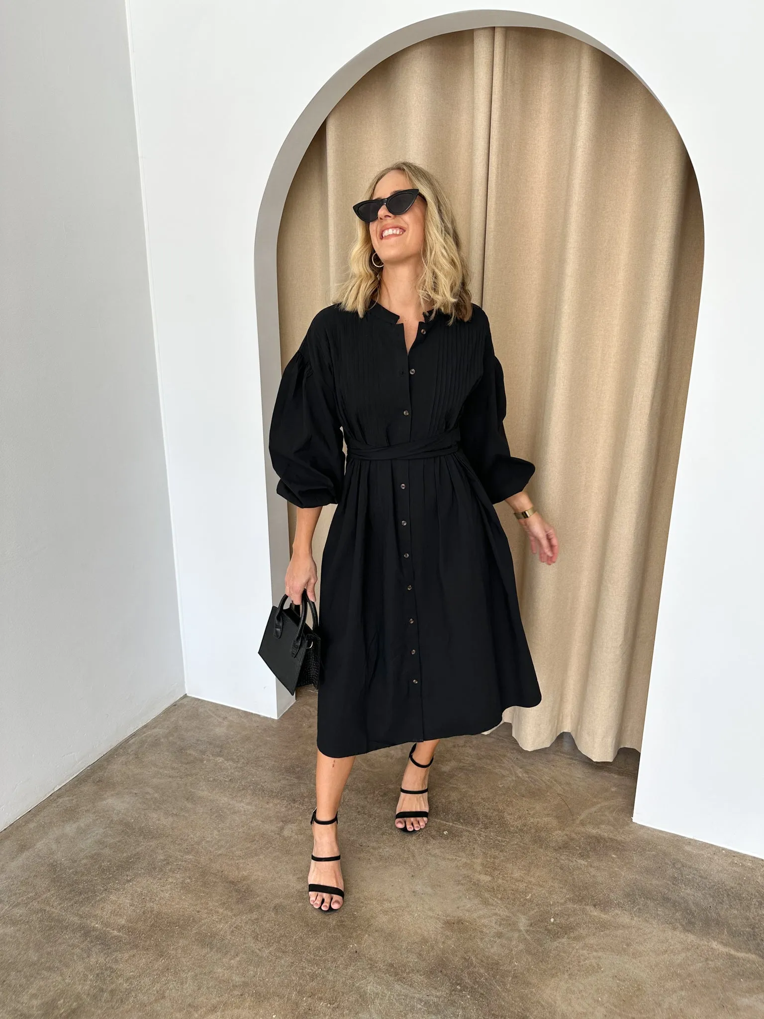 Zen Midi Dress- Black