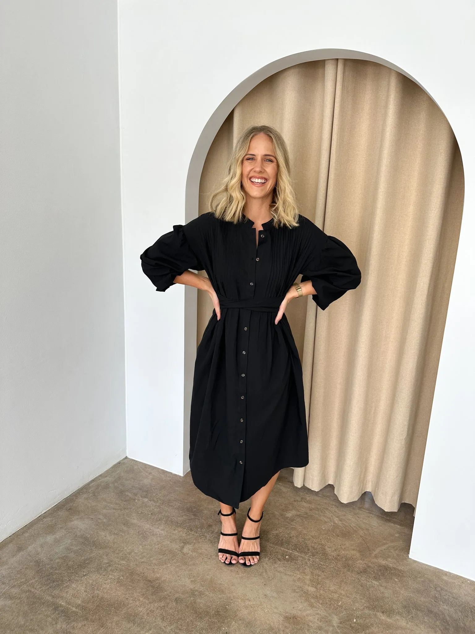 Zen Midi Dress- Black