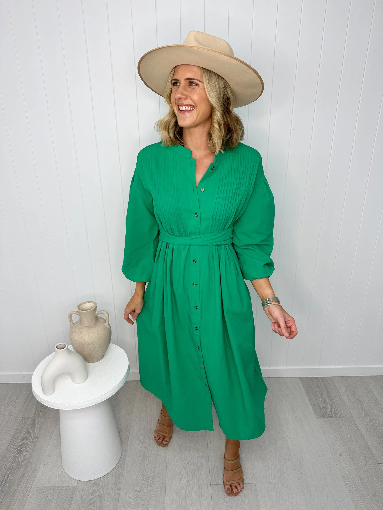 Zen Midi Dress- Green