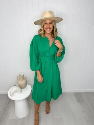Zen Midi Dress- Green