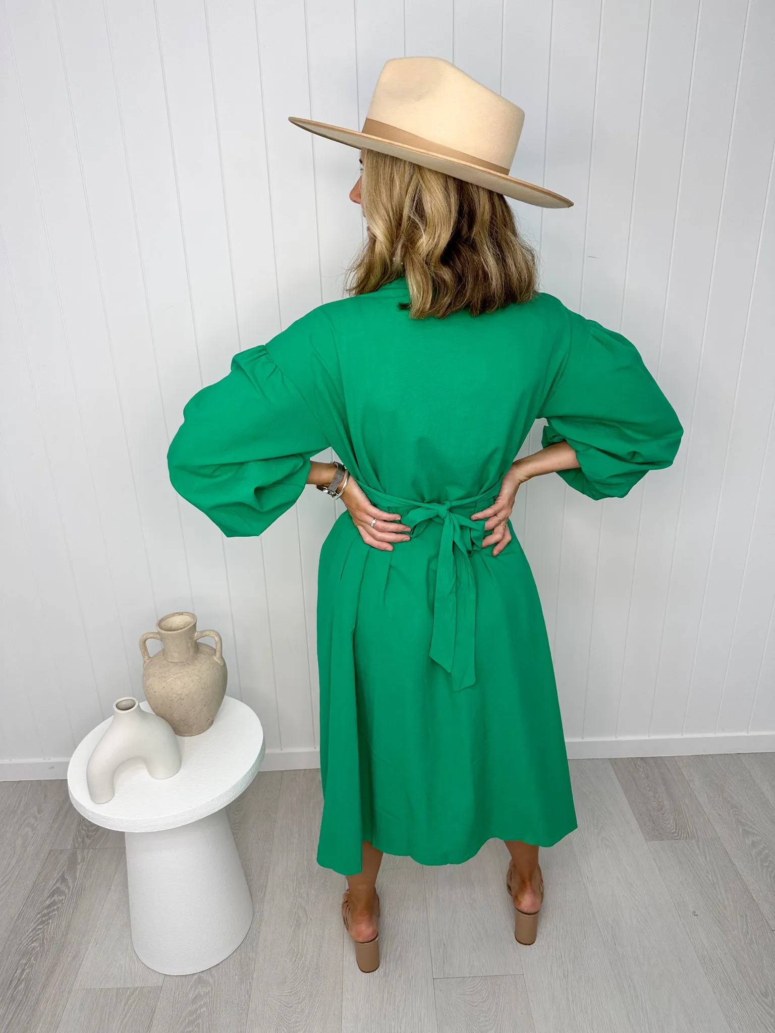Zen Midi Dress- Green