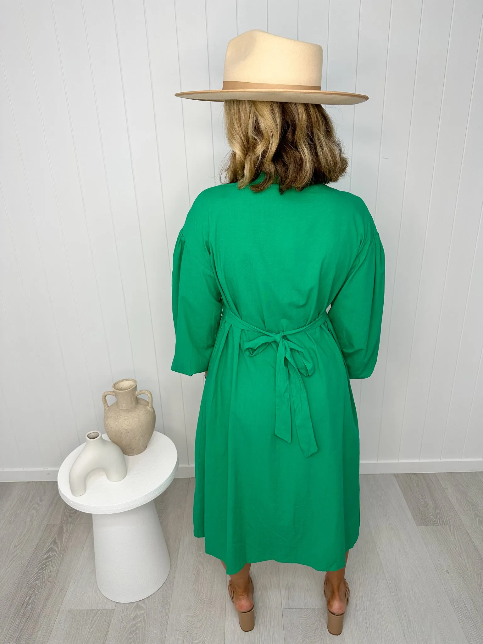 Zen Midi Dress- Green