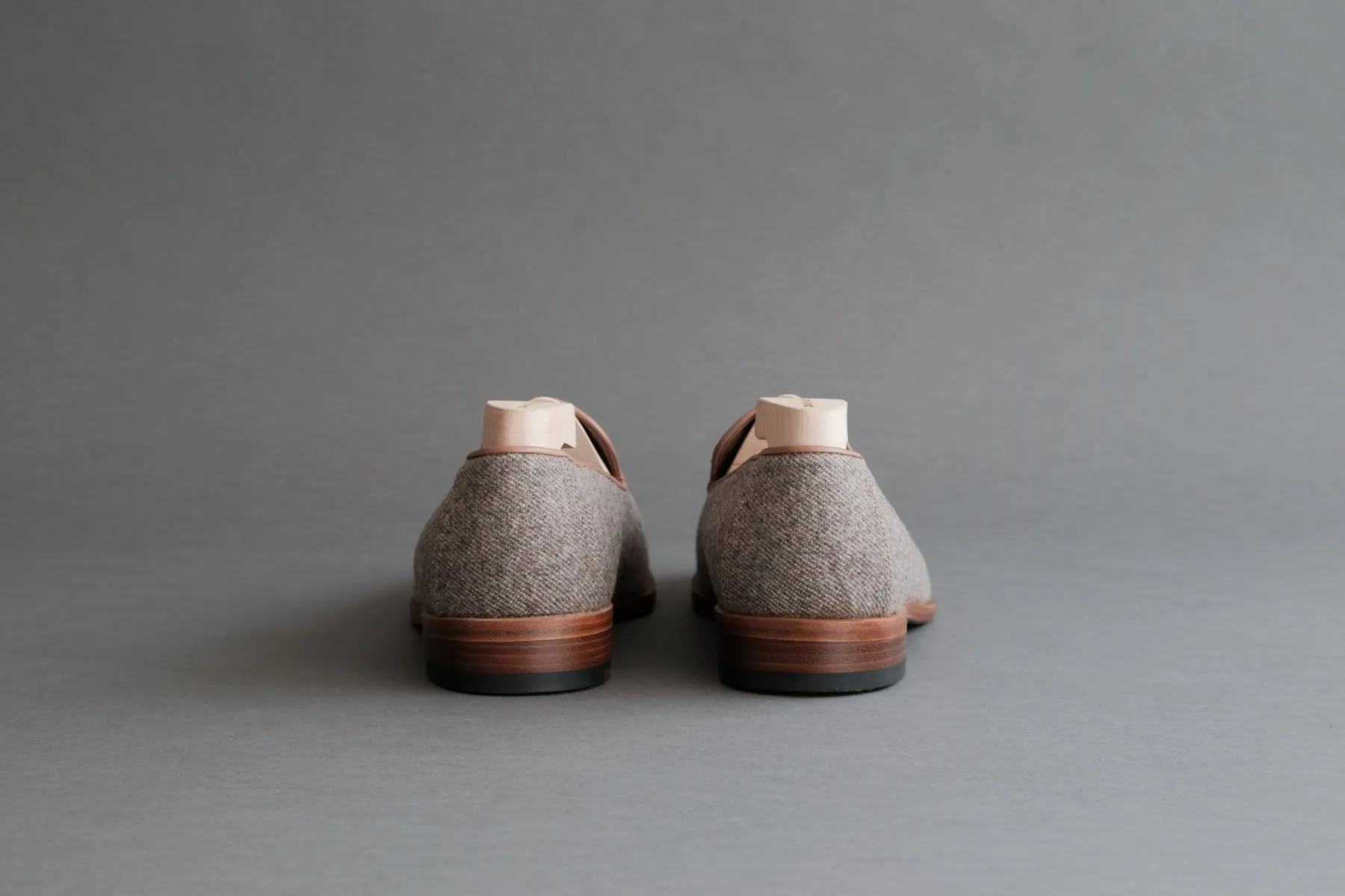 ZeroSevenFive.Grant Plain Loafers From Wool Lined With Calf Leather