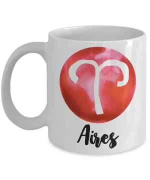 Zodiac Aires Horoscope Coffee Mug - Astrology Gift - Metaphysical, Celestial, Astrology, Horoscopes